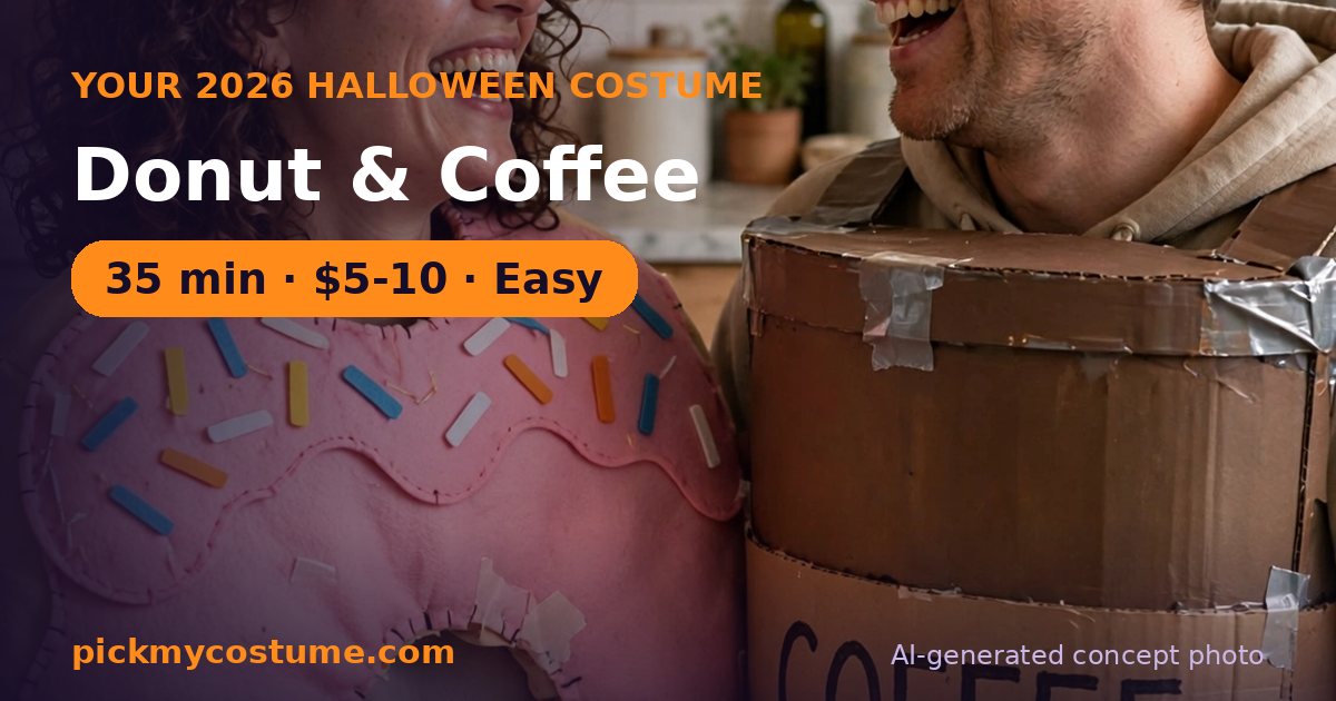 Donut & Coffee costume idea