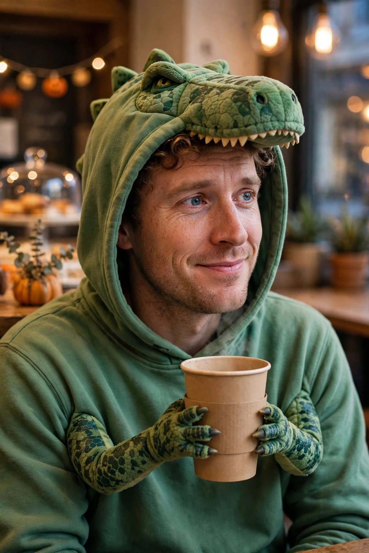 Raptor Barista costume